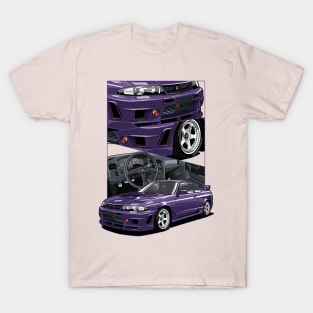 Deep Purple of Nissan Skyline R33 T-Shirt